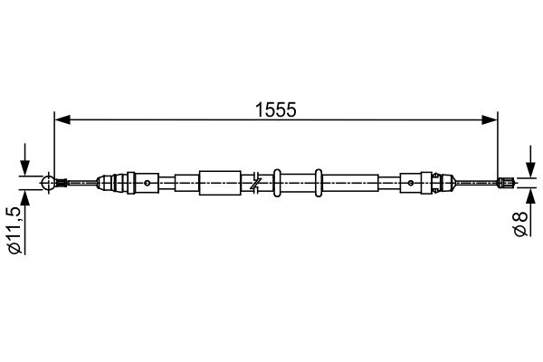 BOSCH huzal, rögzítőfék 1 987 482 552