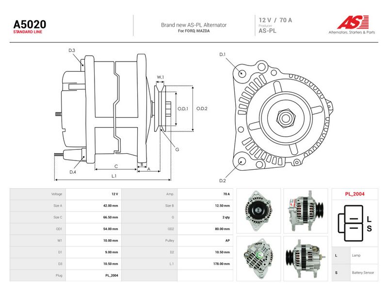 Generaator, AS-PL A5020