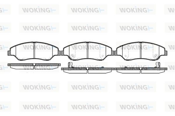 Комплект гальмівних накладок, дискове гальмо, Woking P639302