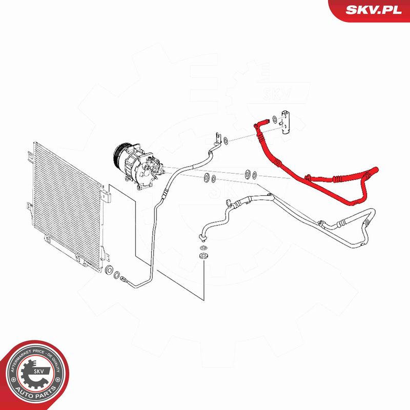 ESEN SKV 54SKV653 High/Low-pressure Line, air conditioning