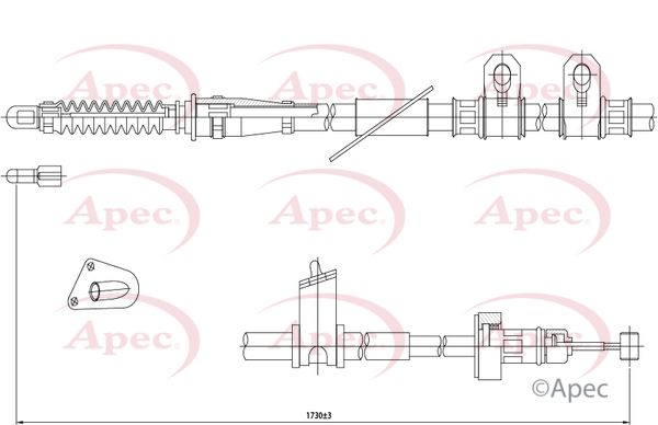 APEC Cable Pull, parking brake CAB1345