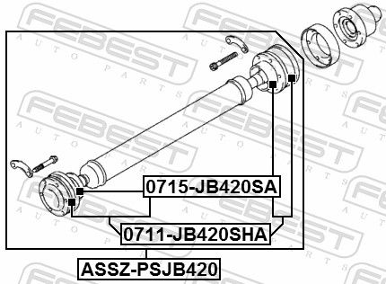 FEBEST ASSZ-PSJB420 Propshaft, axle drive