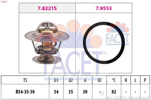 FACET Thermostaat, koelvloeistof 7.8221