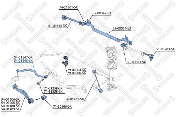 STELLOX 54-01546-SX Control/Trailing Arm, wheel suspension