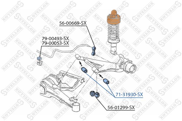 STELLOX 71-31930-SX Mounting, control/trailing arm