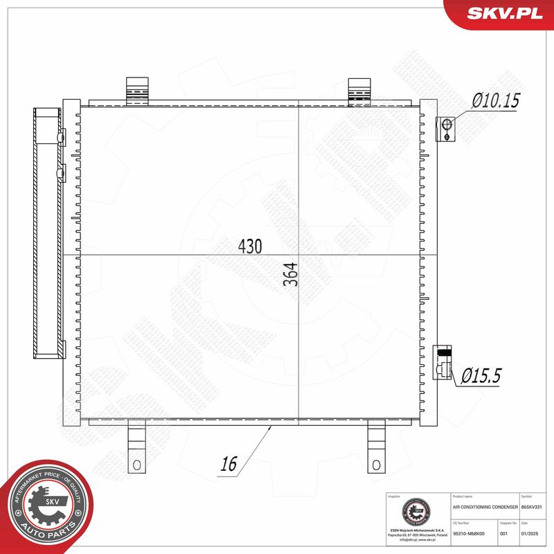 Kondensaator, kliimaseade, ESEN SKV 86SKV331
