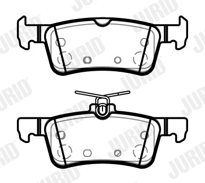 Комплект гальмівних накладок, дискове гальмо, Jurid 573888J