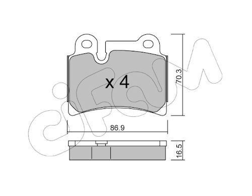 Set placute frana,frana disc 822-660-0 CIFAM