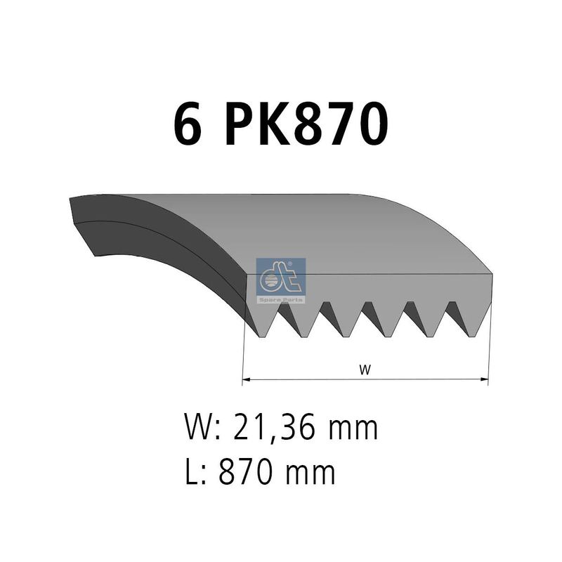 DT Spare Parts hosszbordás szíj 6.31547