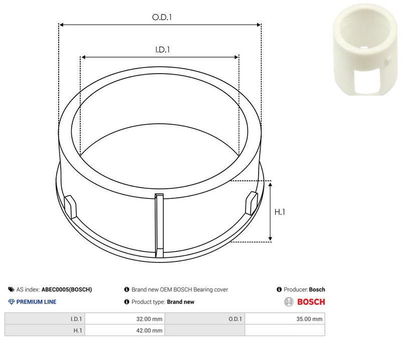 AS-PL ABEC0005(BOSCH) Protective Cap, alternator