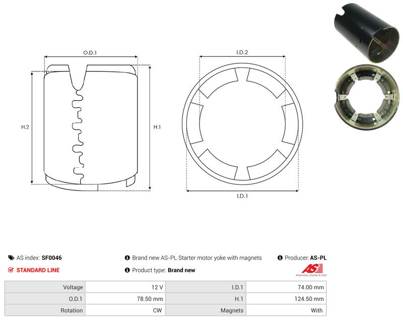 AS-PL SF0046 Field Winding, starter