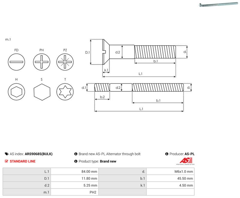 AS-PL ARS9068S(BULK) Repair Set, alternator
