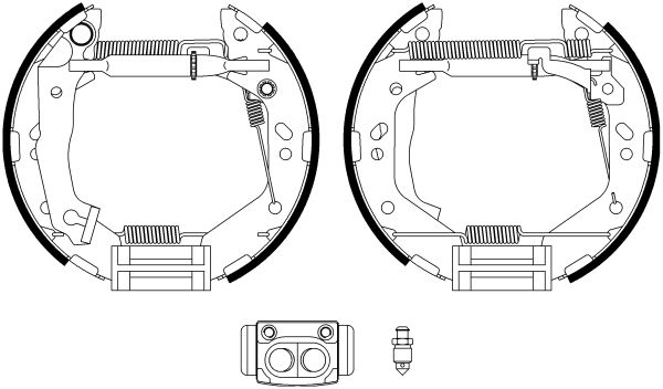 HELLA PAGID 8DB 355 022-781 Brake Shoe Set