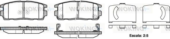 WOKING P13603.12. Колодки тормозные диск. задн. (пр-во Remsa) Chevrolet Captiva Antara 06> (P13603.12) WOKING