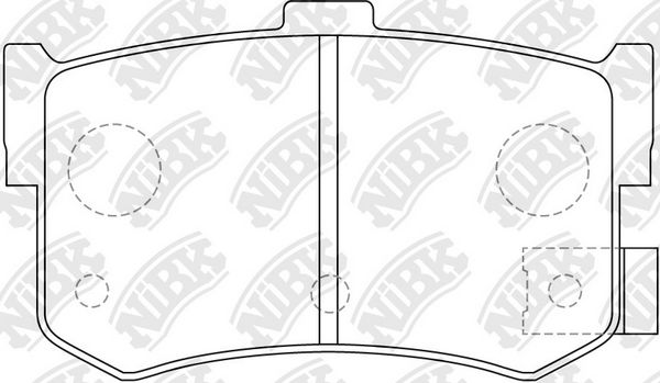 Комплект гальмівних накладок, дискове гальмо, Nibk PN8210