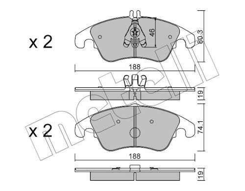 Plaquettes+de+frein+à+disque METELLI 22-0775-2
