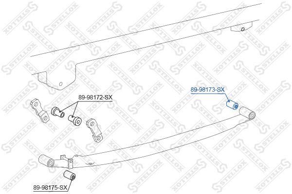 STELLOX 89-98173-SX Bush, shock absorber