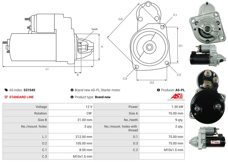 AS-PL S3154S Starter