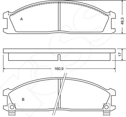 1-GNC R-370 - Brake Pad Set, disc brake