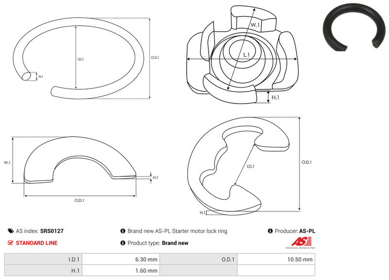 AS-PL SRS0127 Repair Kit, starter