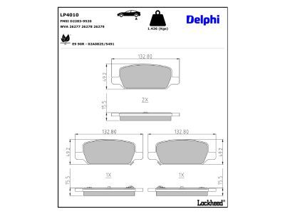 DELPHI LP4010 - Brake Pad Set, disc brake
