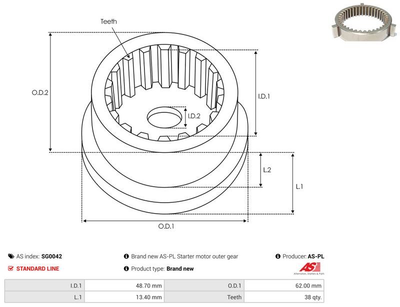 AS-PL SG0042 Repair Kit, starter