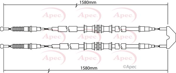 APEC Cable Pull, parking brake CAB1462