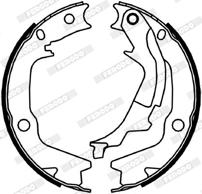 Комплект гальмівних колодок, стоянкове гальмо, Ferodo FSB4045