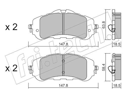 fri.tech. 999.0 Brake Pad Set, disc brake