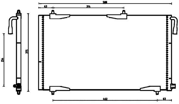 MAHLE AC 501 000P Condenser, air conditioning