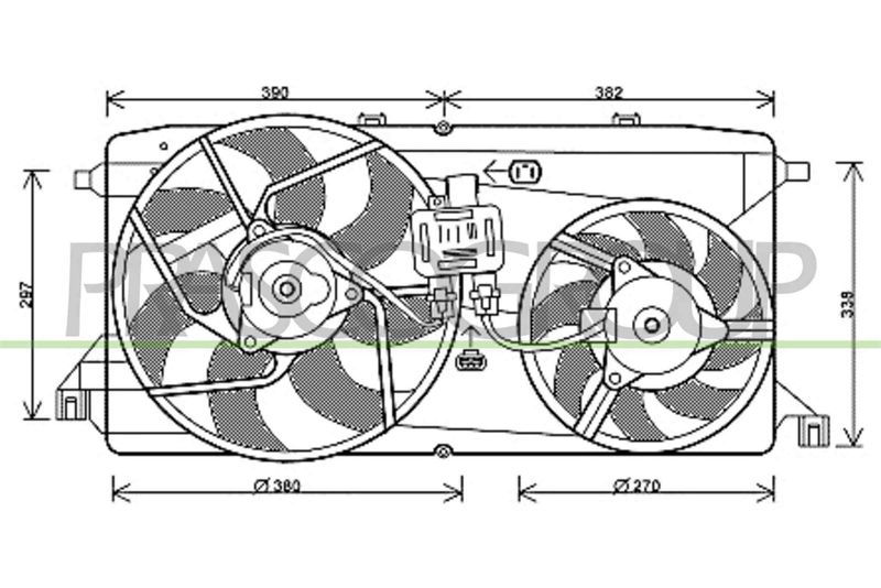 PRASCO ventilátor, motorhűtés FD912F001