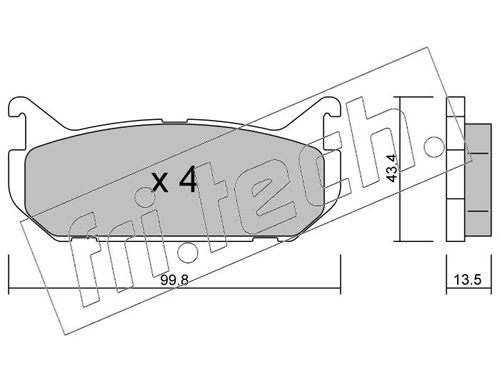 fri.tech. 312.0 Brake Pad Set, disc brake