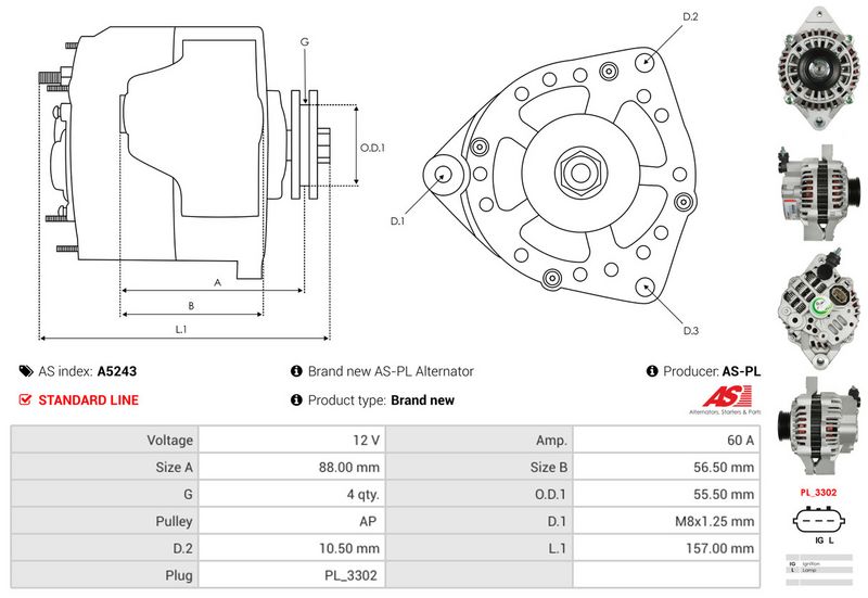 AS-PL A5243 Alternator