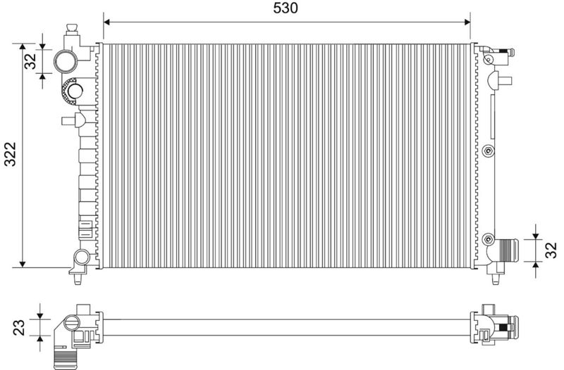 Radiator, racire motor 731186 VALEO
