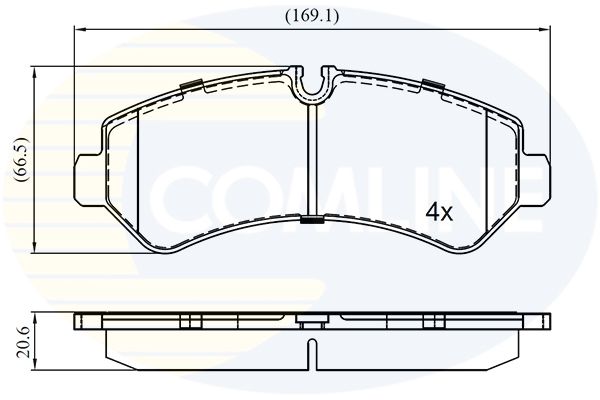 COMLINE Brake Pad Set, disc brake CBP02853