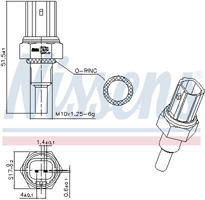 NISSENS 207066 Sensor, coolant temperature