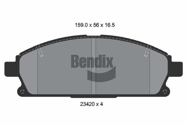BENDIX Braking fékbetétkészlet, tárcsafék BPD1974