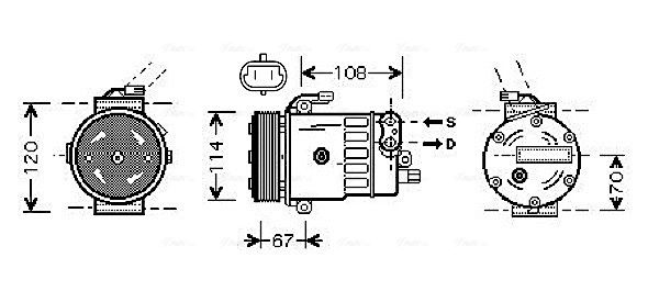 AVA QUALITY COOLING kompresszor, klíma OLAK319