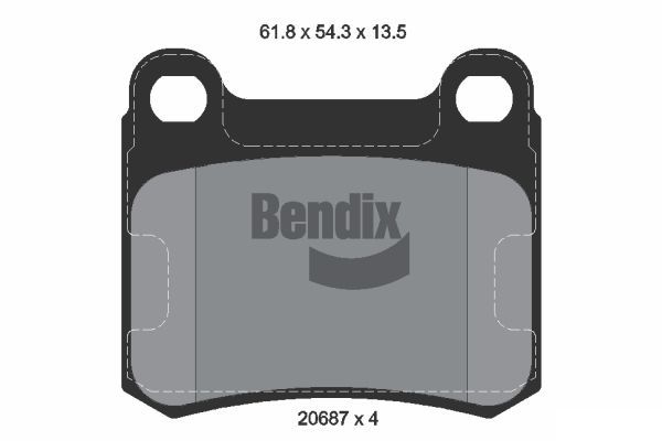 BENDIX Braking fékbetétkészlet, tárcsafék BPD1173
