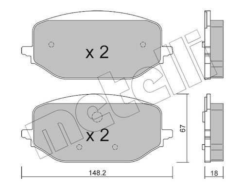 Plaquettes+de+frein+à+disque METELLI 22-1351-0