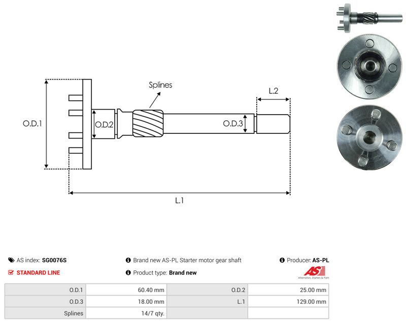 AS-PL SG0076S Repair Kit, starter