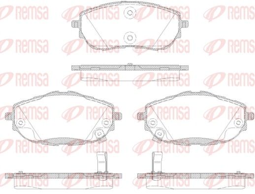 REMSA TOYOTA Тормозные колодки передние Auris 12-