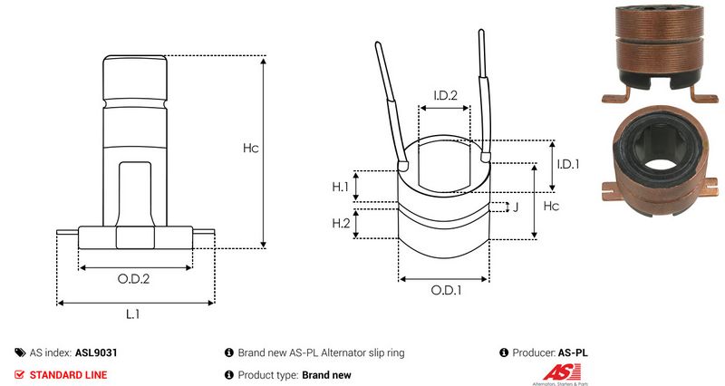 Rõngas, generaator, AS-PL ASL9031