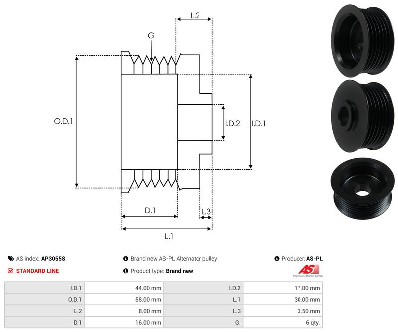 Rihmaratas, generaator, AS-PL AP3055S