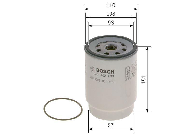 BOSCH F 026 402 039 Fuel Filter