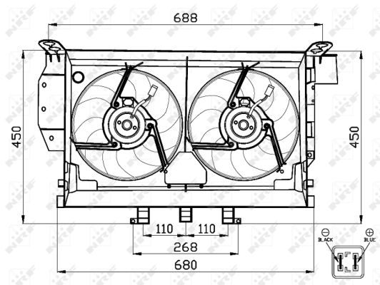 NRF 47503 Fan, engine cooling