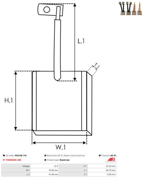 Süsinikuhari, starter, AS-PL PSX140-141