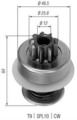 Мала шестірня, стартер, Magneti Marelli 940113020016