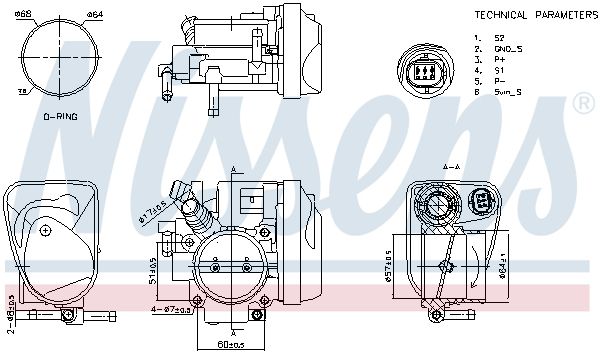 NISSENS 955115 Throttle Body