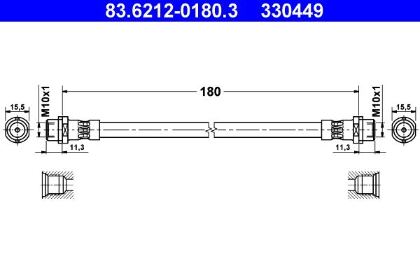 Furtun frana 83.6212-0180.3 ATE